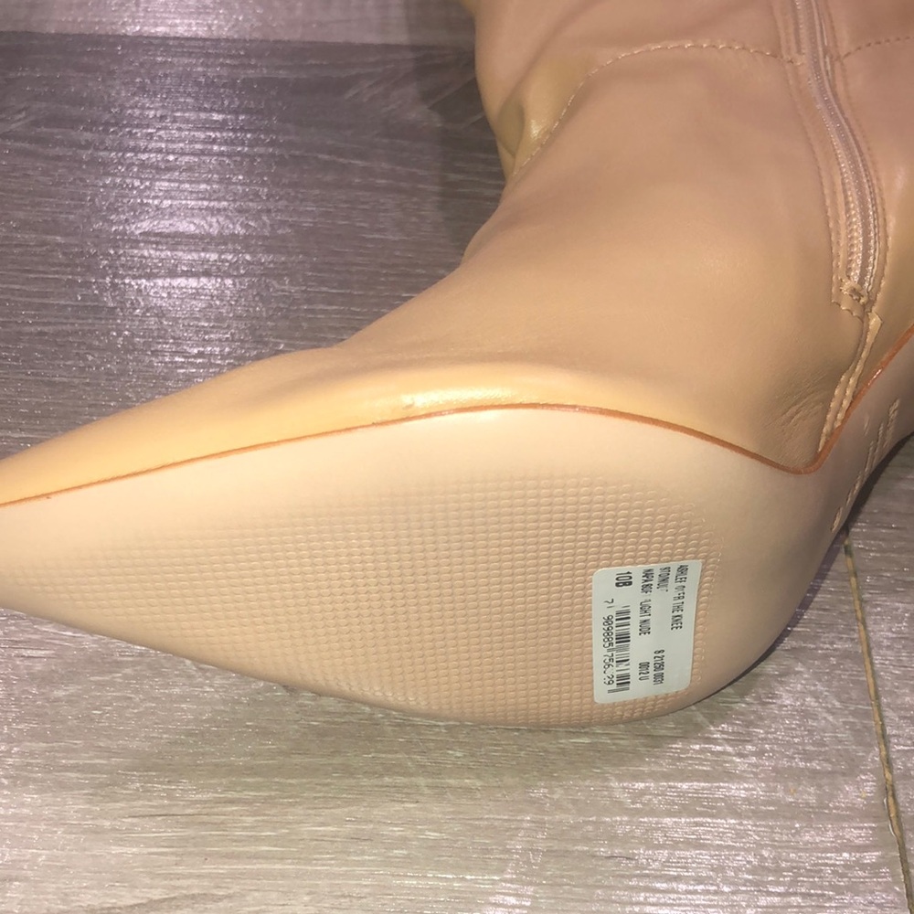 SCHUTZ Ashlee Slouch Tan Leather Over-the-Knee Stiletto Boots New - Picture 2 of 11